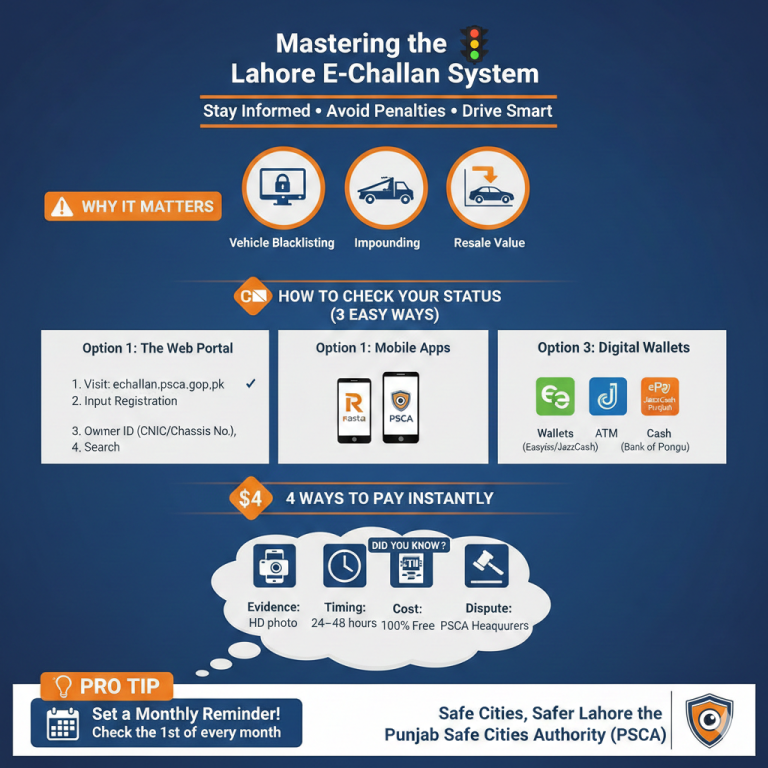 Check E challan in Lahore