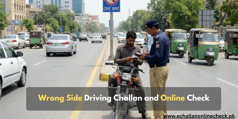 Wrong side driving challan fine and online payment