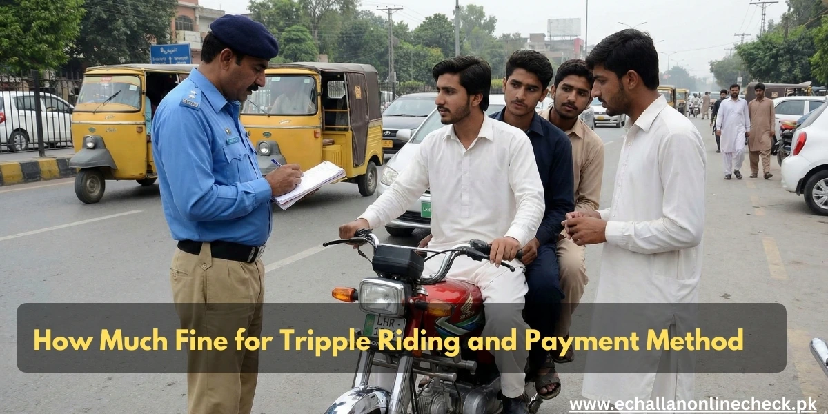 how much fine for triple riding