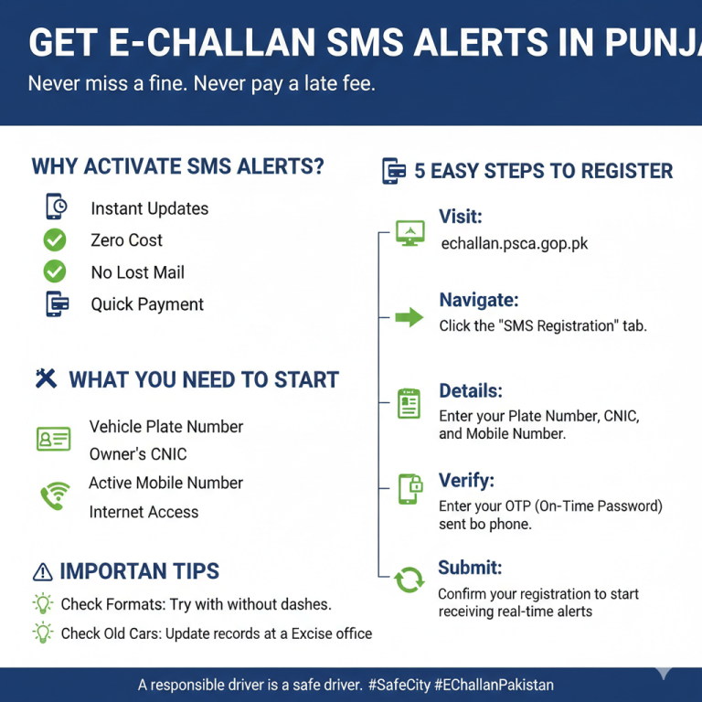 how to get E Challan SMS alerts